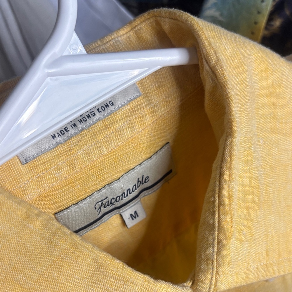 Faconnable Men's Casual Yellow Shirt
